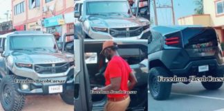 Cheddar flaunts his Rezvani bulletproof car worth at least GH3m (Video)