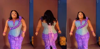 Gospel singer Selina Boateng’s corset dress gets Ghanaians talking