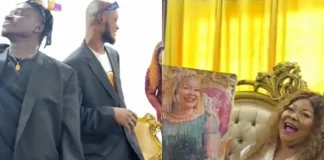 The hilarious moment the ‘Lookalike’ squad visited Nana Agradaa and presented her with a gift