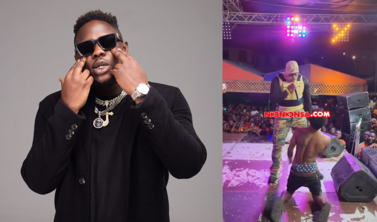 Medikal Shows Massive Love To A ‘Cr@zy’ Fan In Cape Coast Despite Security Implications – Watch Video