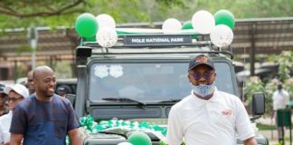Abeiku Santana Donates His Land Rover Defender TDI To Mole National Park