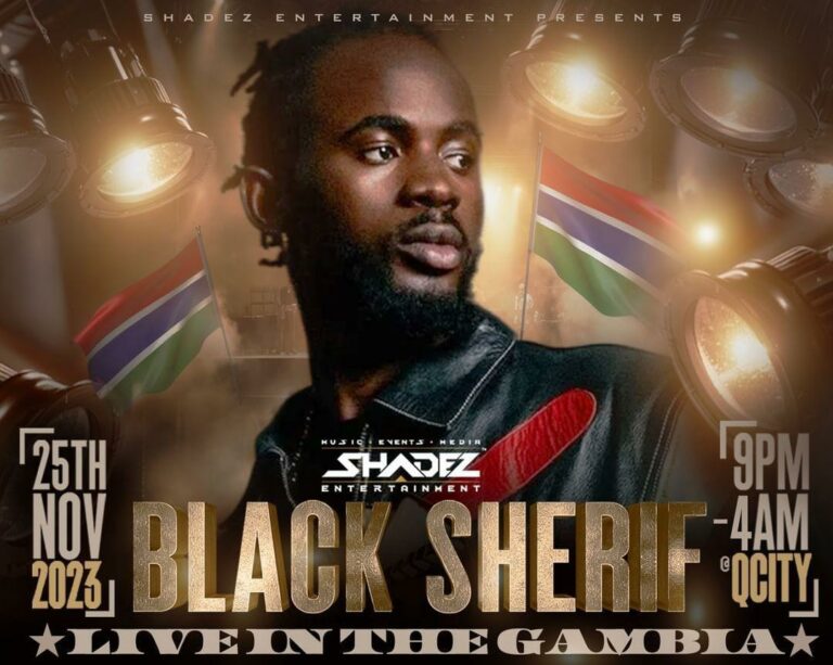 Black Sherif Set To Make History In Gambia With Debut Concert