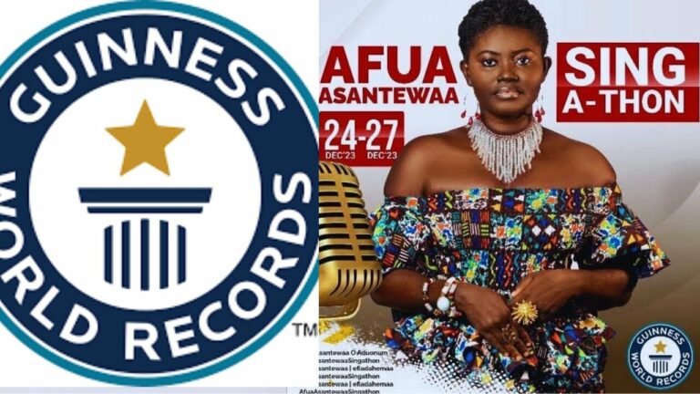 Guinness World Records Finally Announces Verdict On Afua Asantewaa Aduonum’s Sing-a-thon Attempt