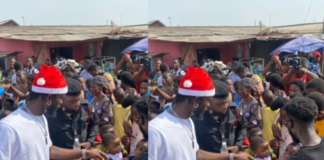 Black Sherif takes the street to feed kids in parts of Accra on Christmas Day