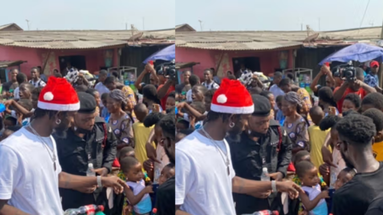 Black Sherif takes the street to feed kids in parts of Accra on Christmas Day