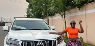 Fella Makafui Flaunts Her Newly-Acquired Toyota Prado Worth Over $60,000 On Social Media