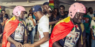 Ashiaman Cyclist, Zakaria Finally Arrives At Chef Faila’s Cookathon In Tamale