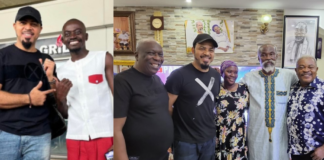 Lil Win Visits Adom Kyei-Duah With His Nollywood Cast Ahead Of His New Movie