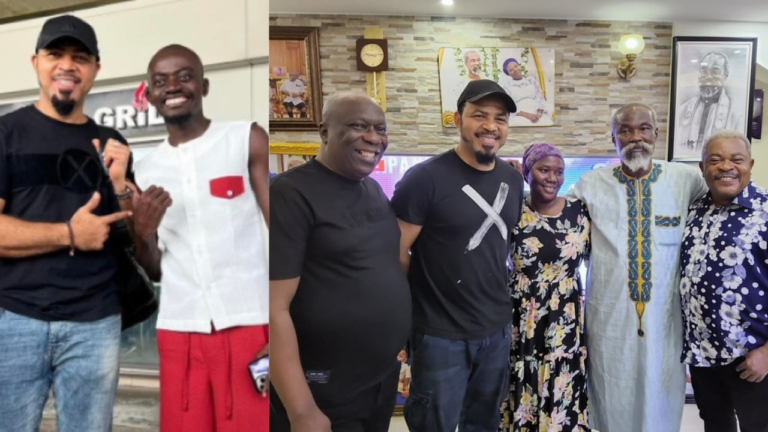 Lil Win Visits Adom Kyei-Duah With His Nollywood Cast Ahead Of His New Movie