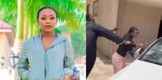 Akuapem Poloo Angr!ly Smashes The Windscreen Of Musician Theo Vesachi’s Brand New Benz Car – Watch Video