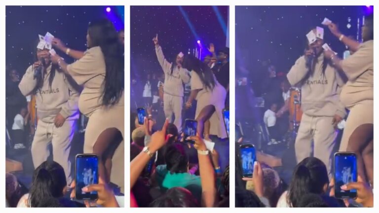 Watch The Moment A Heavily Pregnant Woman Splashed Cash On Daddy Lumba At The Legends Night In The UK (Video)