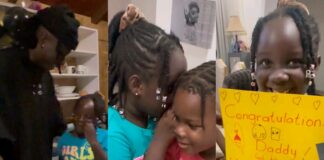 Video: Stonebwoy Reaches Home To A Surprise From His Kids After GIMPA Exams