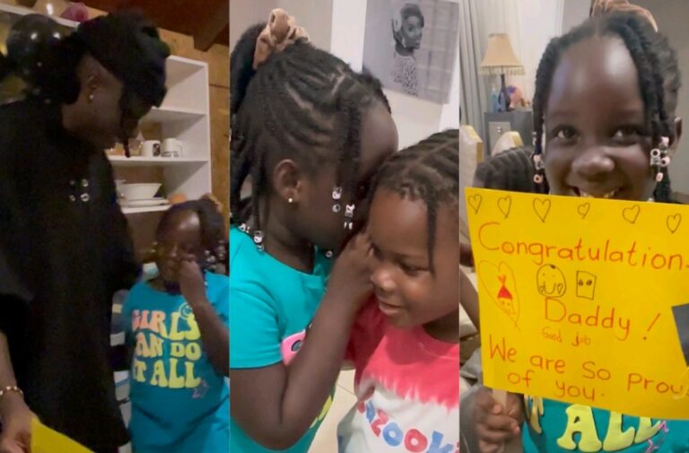 Video: Stonebwoy Reaches Home To A Surprise From His Kids After GIMPA Exams