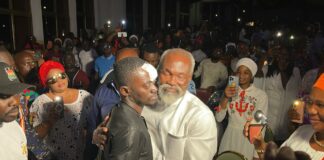 VIDEO: Lilwin Shocks Patrons As He Attends His Movie Premiere In Kumasi With Plasters Following His Gory Accident Hours Earlier