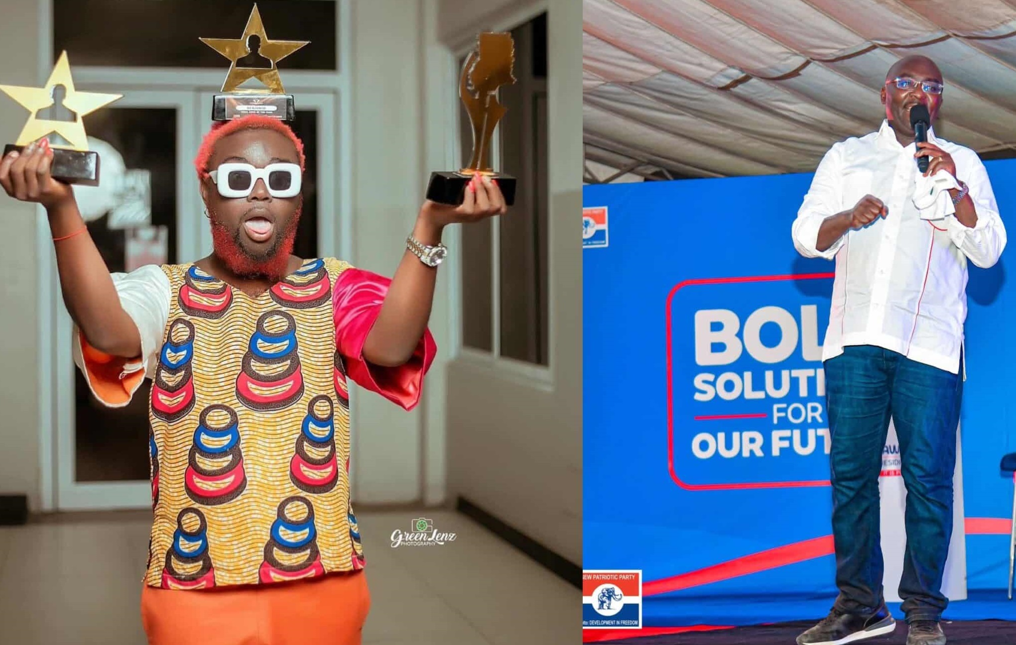 DJ Azonto Endorses Dr. Bawumia At NPP Rally After Demandind 10 Million Dollars From Him Recently For The Use Of His Song Without Consent