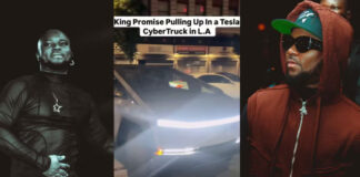 King Promise pulls up in a 2024 Tesla Cybertruck (Video)