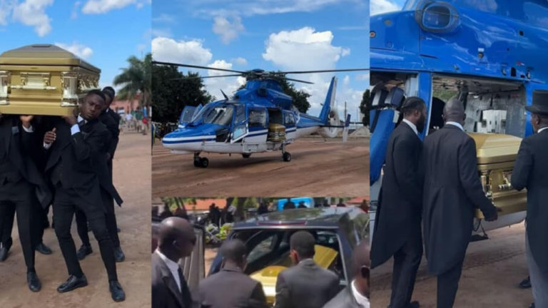 Dr Osei Kwame Despite gets a gold casket for the burial of his mother-in-law