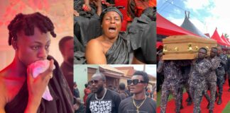 Video: Dr Likee, Others Mourn With Kweku Flick At His Father’s Funeral