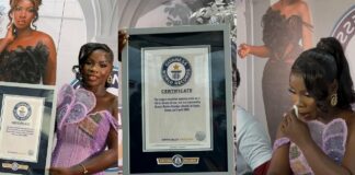 Roselyn Mantey Unveils Certificate From Guinness World Records For The Longest Marathon Applying Make-Up (Exclusive Video)