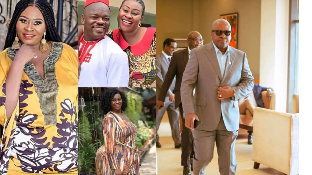 H.E. John Mahama Donates Ghc5,000 And Other Things To Family Of Late Actress Mercy Little Smith At Her One-Week Observation