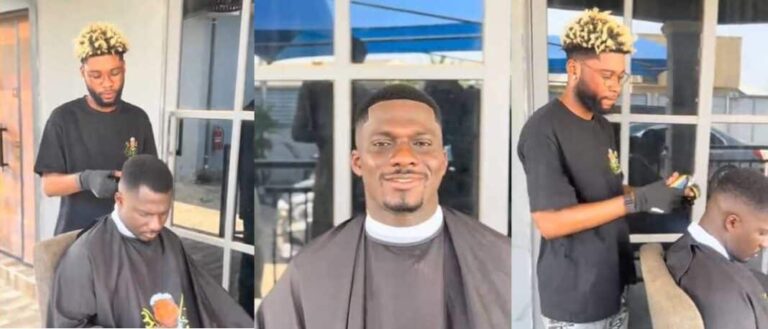 Cristiano Ronaldo Jr’s Barber, Legacy The Barber Visits Ghana and Gives Zionfelix a Fresh Haircut