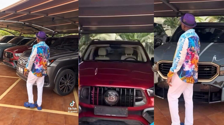 Ghanaian Contractor Kofi Job Trends As He Dances To Welcome His Six Luxury Vehicles Worth About 5 Million Dollars