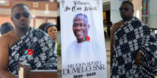 VIDEO: Sad Scenes As John Dumelo Buries His Late Dad