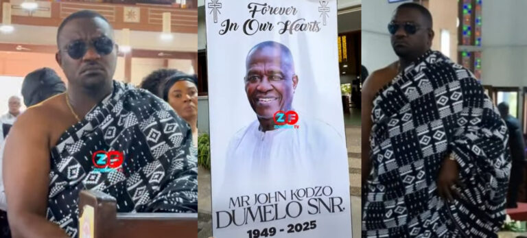VIDEO: Sad Scenes As John Dumelo Buries His Late Dad