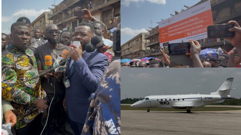 VIDEO: Richard Nii-Armah Quaye Donates A Whopping Sum Of Money To Fire-Affected Traders At Adum