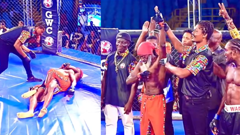 Reggie Rockstone, 61, Shocks Fans with MMA Victory at Bukom Boxing Arena