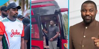 VIDEOS: John Dumelo Provides Free Transportation For Level 100 Legon Students Heading Home For Vacation