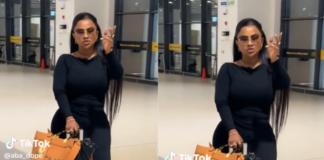 Nana Ama McBrown flaunts her GHS 109K Goyard Suitcase and GHS 23K Fendi Bag at Kotoka Airport