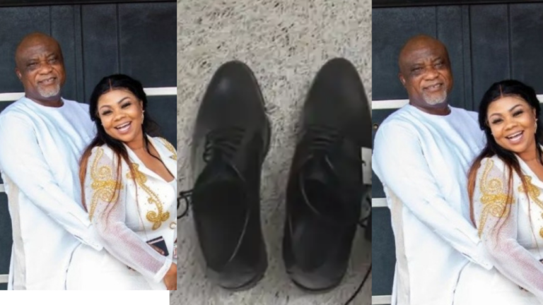 Hopeson Adorye happily flaunts Zara shoe gift from Empress Gifty