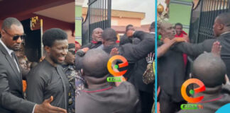 Video Of Cheddar’s Bodyguard Bẽating A Man At The Funeral Of Mamponghene Gets Netizens Talking – Watch