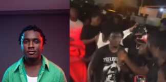 Watch Video Of The Moment Kweku Smoke’s $60,000 Corvette Reportedly Got Damaged At Legon Pent Hall Week To The Surprise Of Many