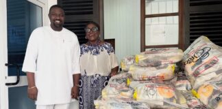 John Dumelo Donates 500 Bags Of Rice To University Of Ghana Students – See Photos