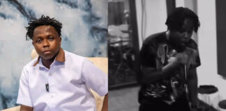 Kyekyeku Gets Netizens Talking As He Hits The Studio To Deliver A Powerful Rendition Of Kelvynboy’s Song – Watch Video