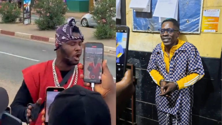 Shatta Wale’s fans storm the forefront of EOCO to demand the release of the musician