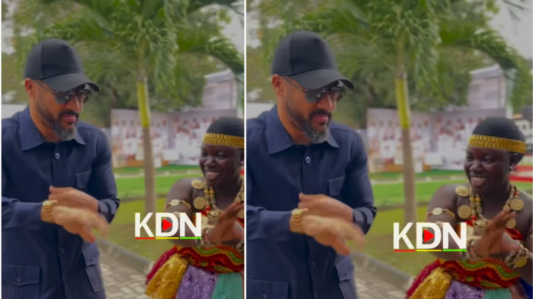 Majid Michel Wins Hearts With Adowa Dance at Asantehemaa’s Funeral