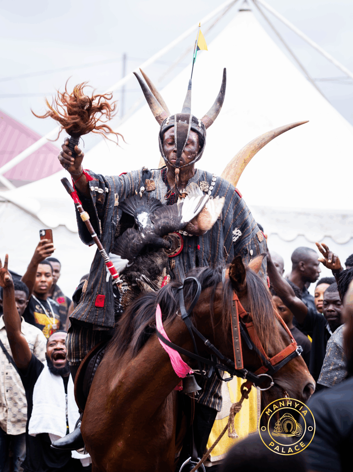Kwaku Bonsam Steals Show during his entrance to Manhyia Palace for Asantehemaa’s Dote Yie