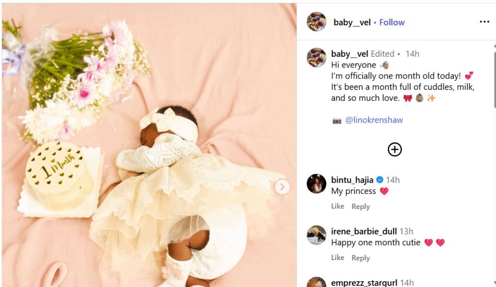 Hajia Bintu shares first photos of her beautiful daughter Hajia Bintu shares first photos of her beautiful daughter