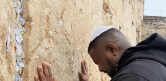 John Dumelo visits Jerusalem; Pray for Ghanaians with struglling bussinesses and marital issues