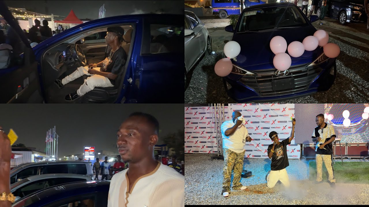 VIDEO: K. K. Fosu Kneels Down In Gratitude After Receiving Brand New Car From Salinko