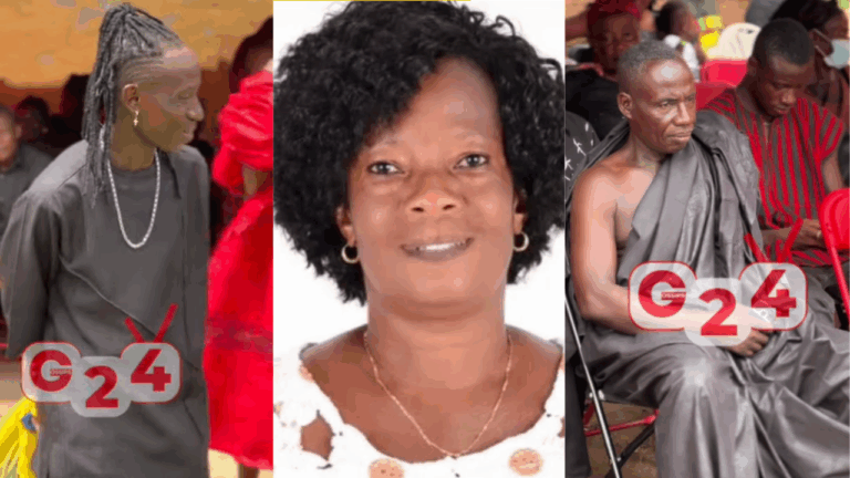 Patapaa’s Father Breaks Hearts With Rare Appearance At Wife’s One-Week Observance In Agona Swedru
