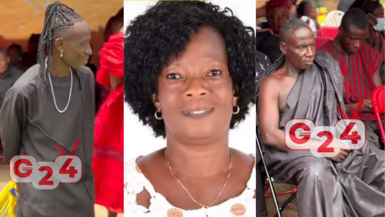 Patapaa’s Father Breaks Hearts With Rare Appearance At Wife’s One-Week Observance In Agona Swedru