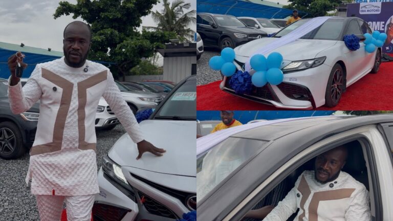 VIDEO: Dr. Likee Gets Brand New Toyota Camry Gift From EBA Motors After Selling His Car To Support London Show