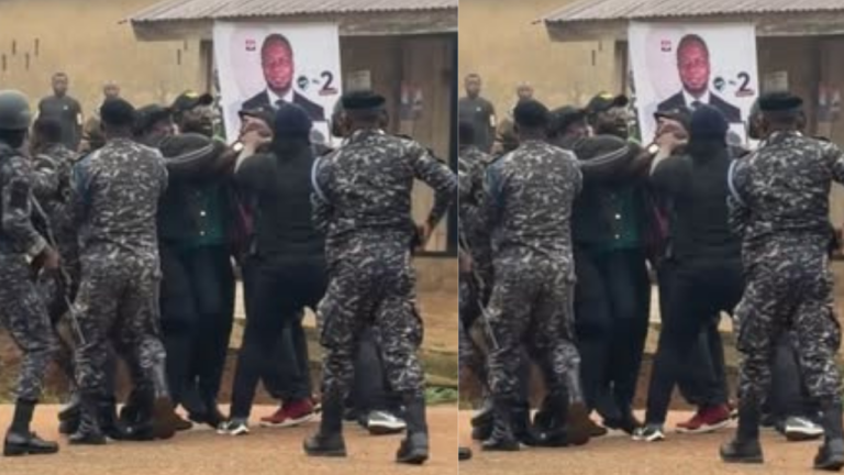 Video of how Okatakyie Afrifa was arrested during the Afigya Sekyere East Constituency Election
