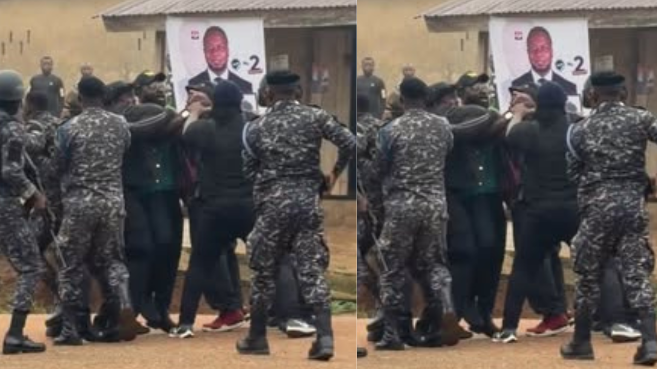 Video of how Okatakyie Afrifa was arrested during the Afigya Sekyere East Constituency Election